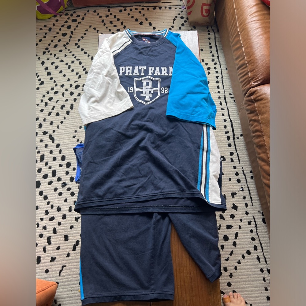 Phat farm short t shirt sweat set